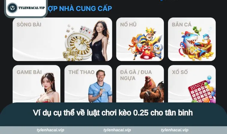 keo 0 25 3 Ví dụ cụ thể về luật chơi kèo 0.25 cho tân binh