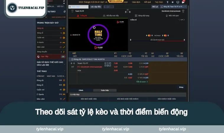 keo 0 5 la gi 4 Theo dõi sát tỷ lệ kèo và thời điểm biến động